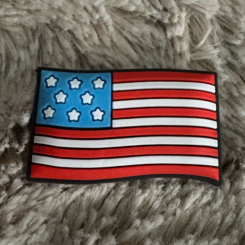 US Flag CROCS Jibbitz Shoe Charm 5/$20